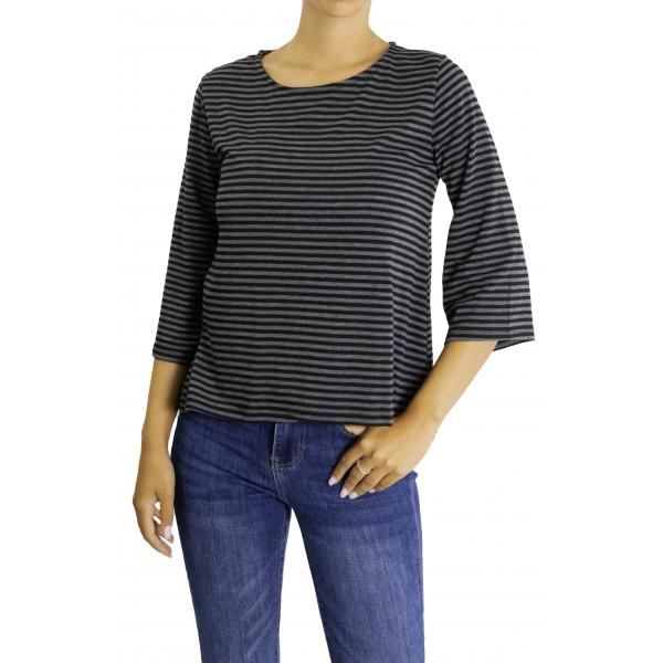 maglia a righe con manica 3/4
